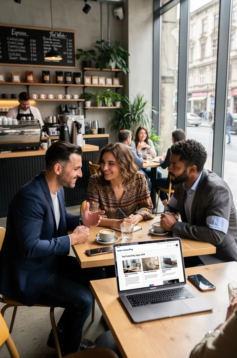 Set de gadgeturi inteligente pentru casă, inclusiv termostat, iluminat și securitate conectate.