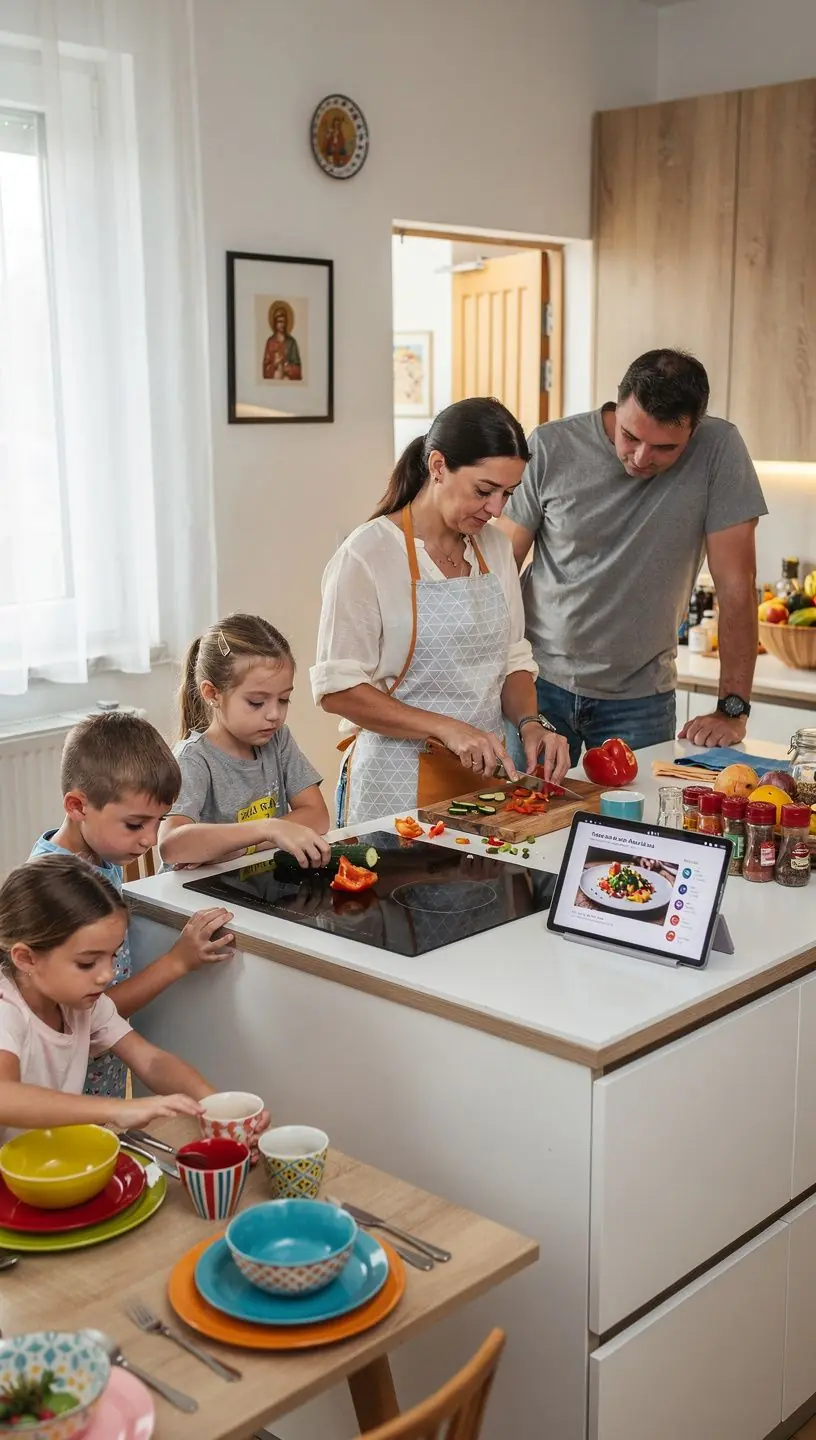 Scenariu ilustrativ al unei zile organizate prin automatizări și instrumente digitale pentru un stil de viață echilibrat.